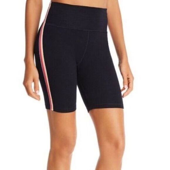 Rainbow Striped Biker Shorts by LaLa Sportswear • Medium • NWT - Picture 1 of 4